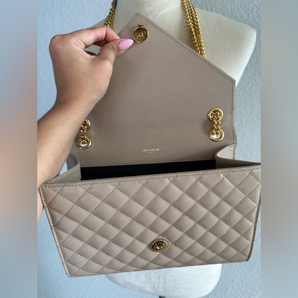 Saint Laurent Envelope Medium women bag in mix Maltese - Picture 4 of 14